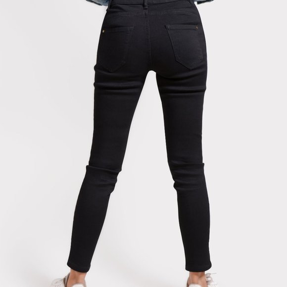 OLGYN Women’s Stretch Black Denim Pant Skinny Fit - Picture 2 of 5